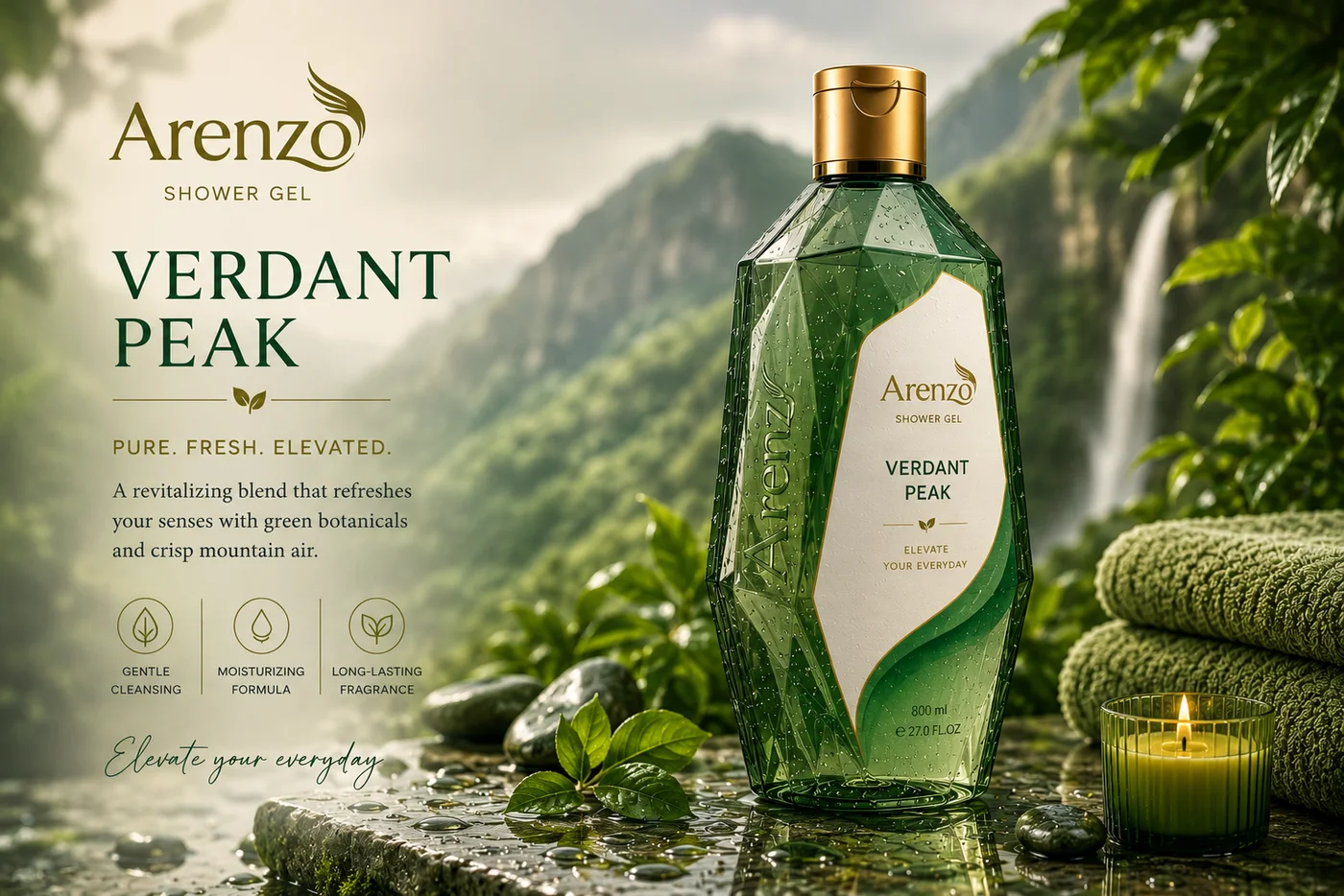 Arenzo Shower Gel — Verdant Peak